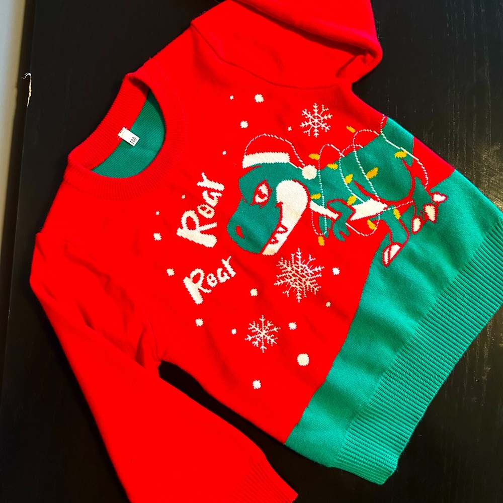 Dinosaur Christmas Sweater